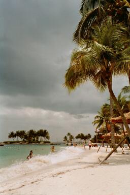 Mahtava hiekkaranta Sentosan saarella.